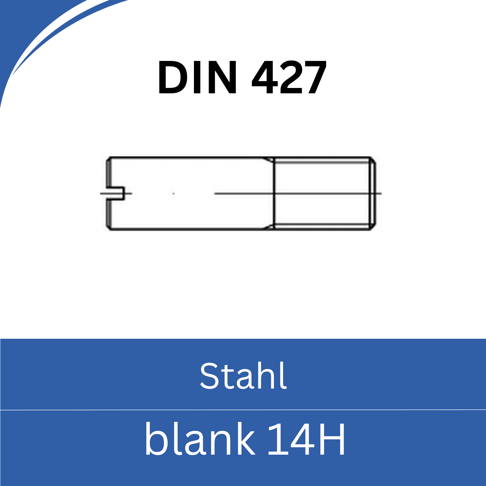 Bild für Kategorie ➤ Kategorie: DIN 427 Stahl (14H) blank