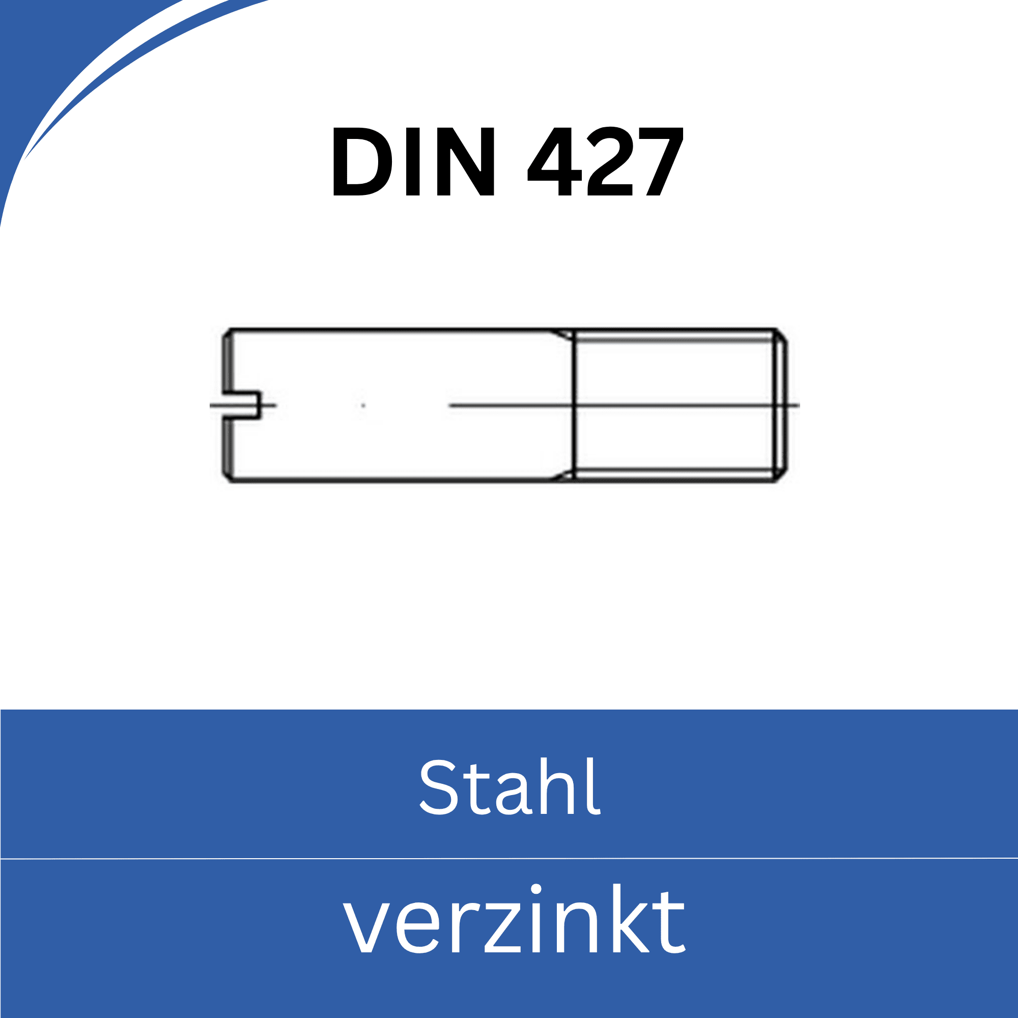 Bild für Kategorie ➤ Kategorie: DIN 427 Stahl (14H) verzinkt