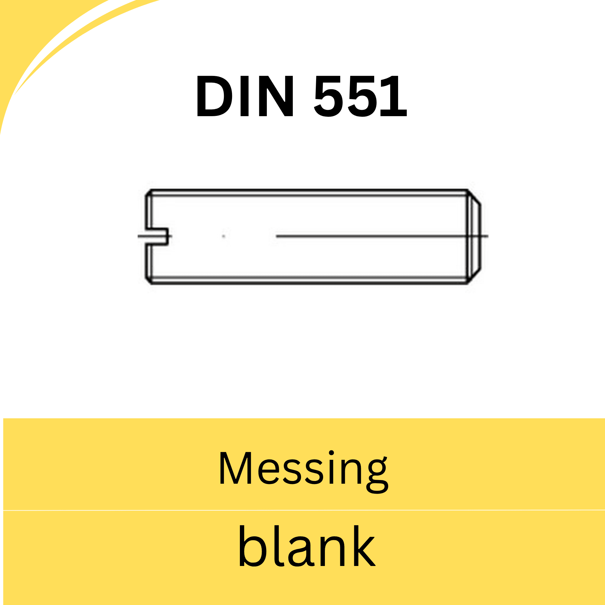 Bild für Kategorie ➤ Kategorie: DIN 551 Messing (blank)
