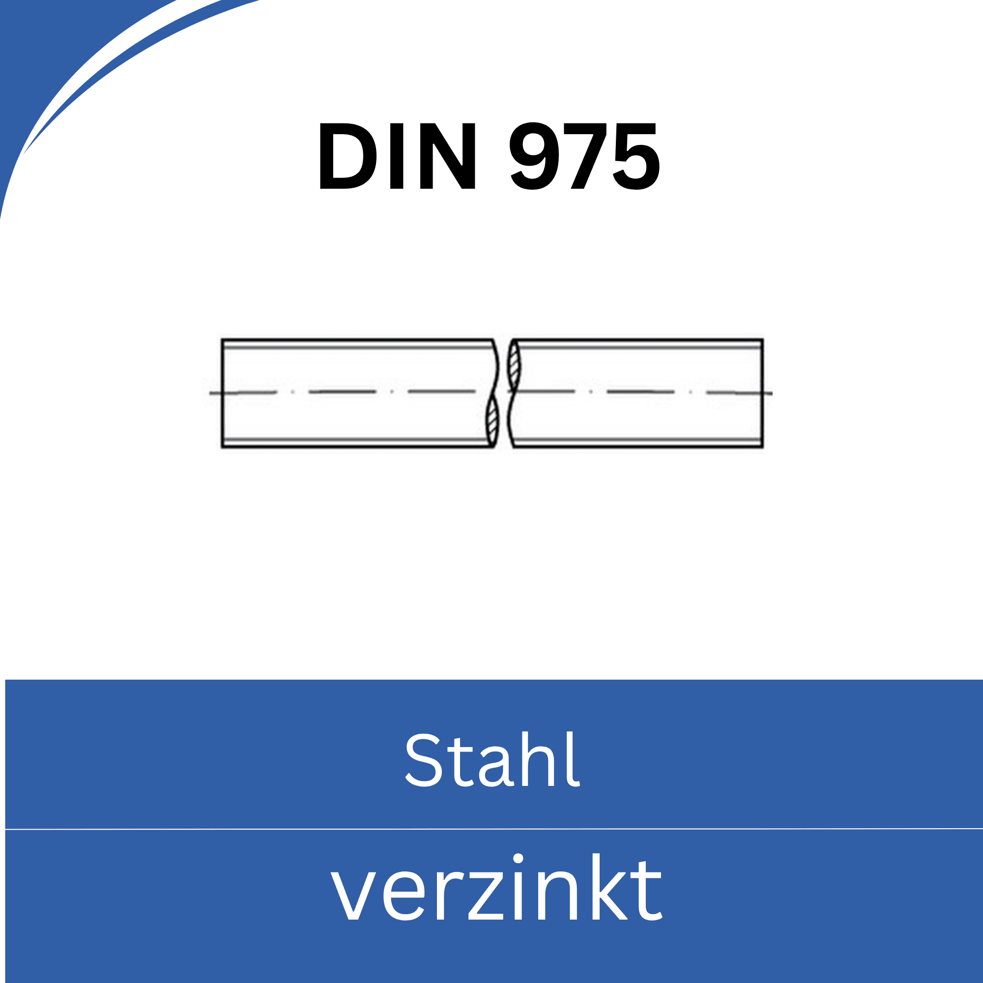 Bild von ➤ Kategorie: DIN 975 Stahl verzinkt