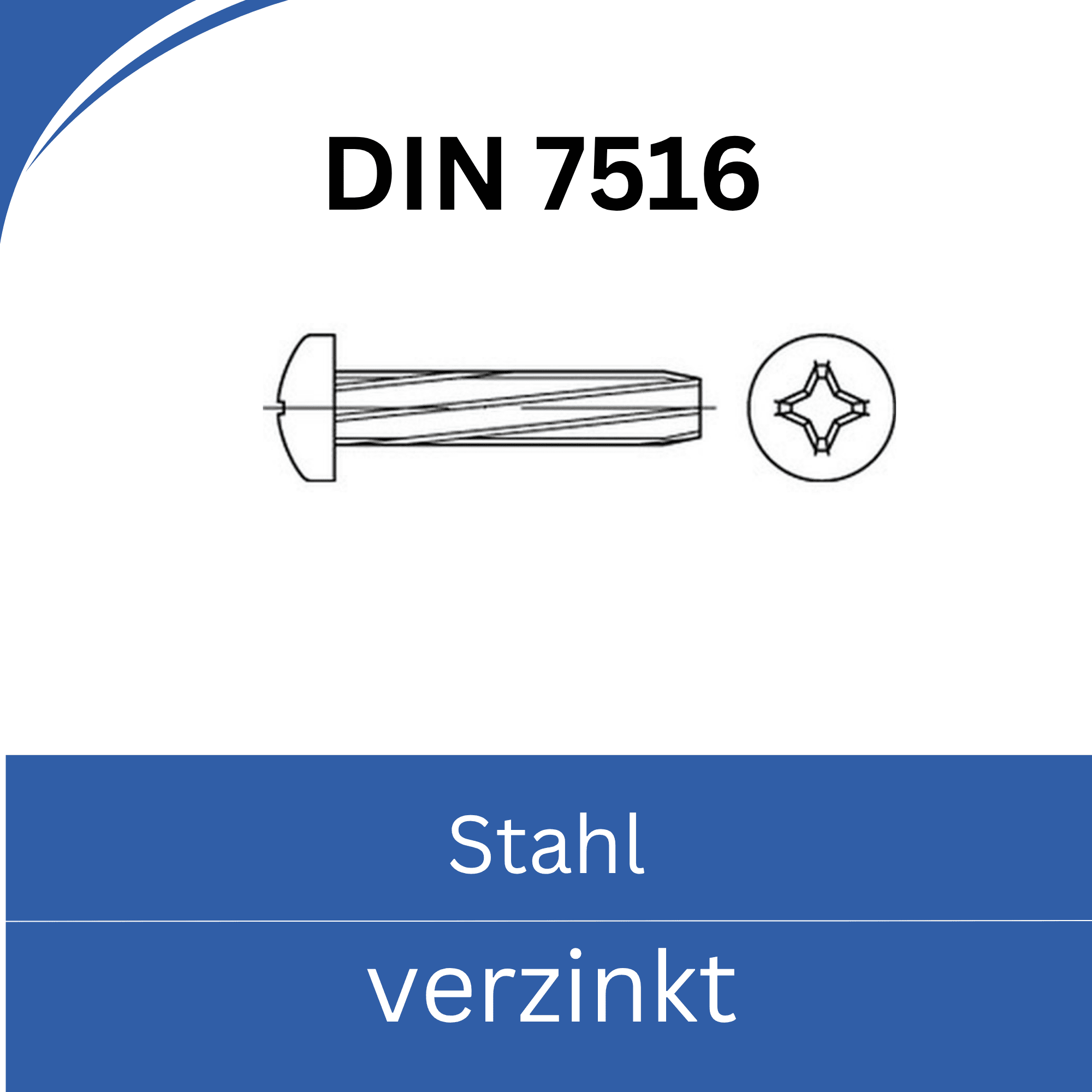 Bild von ➤ Kategorie: DIN 7516 Stahl verzinkt