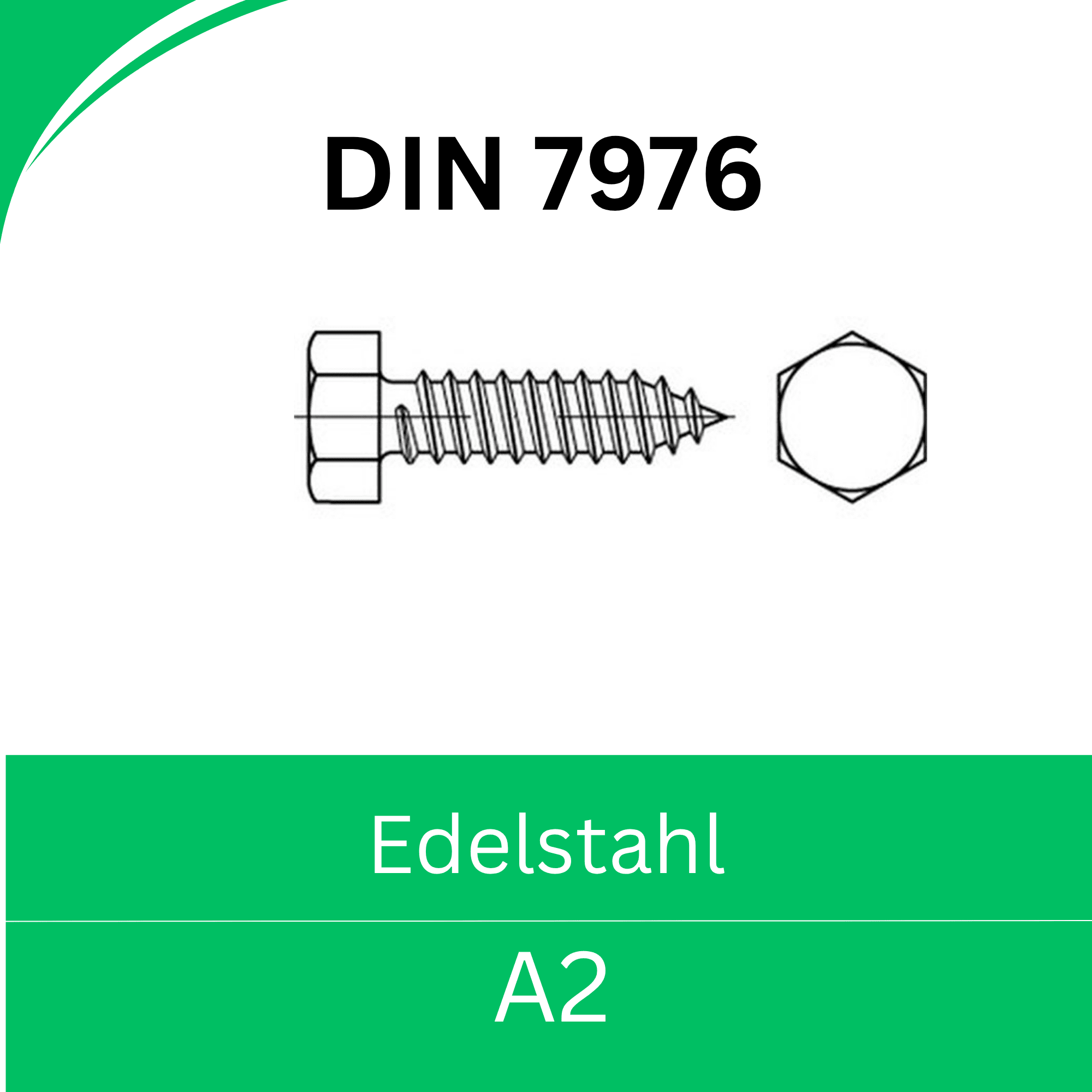 Bild von ➤ Kategorie: DIN 7976 Edelstahl (A2) 