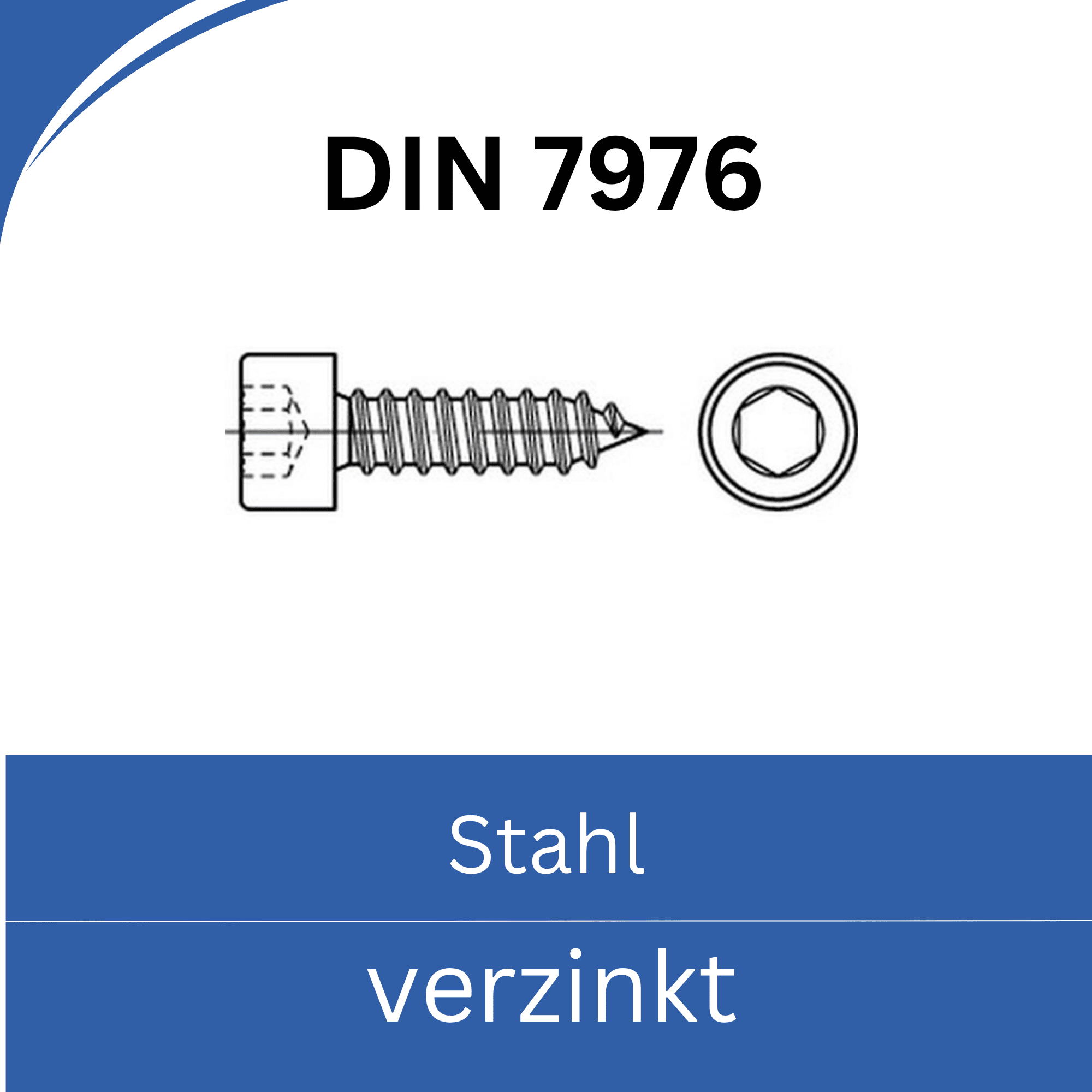 Bild von ➤ Kategorie: DIN 7976 Stahl verzinkt