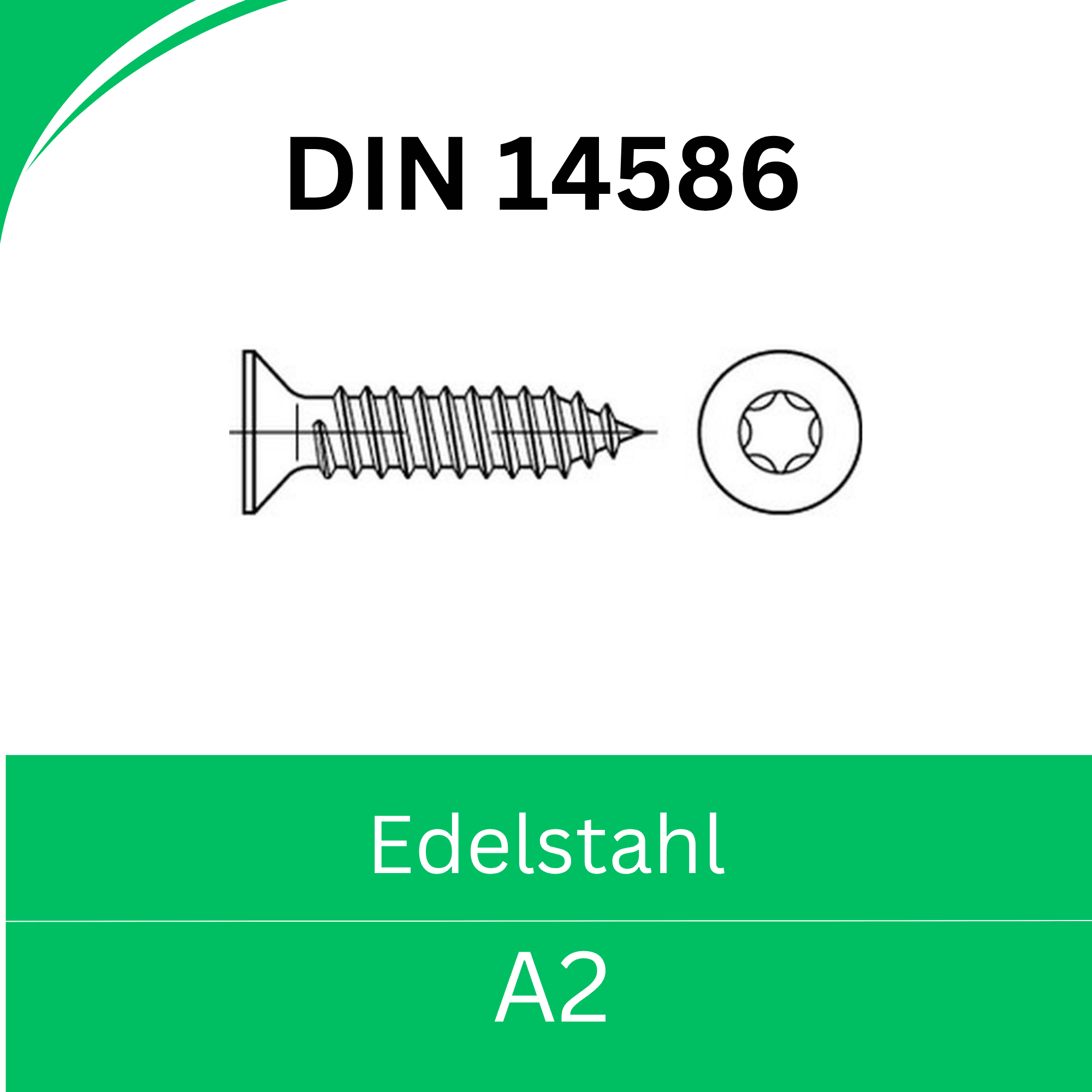 Bild von ➤ Kategorie: DIN 14586 Edelstahl (A2) 
