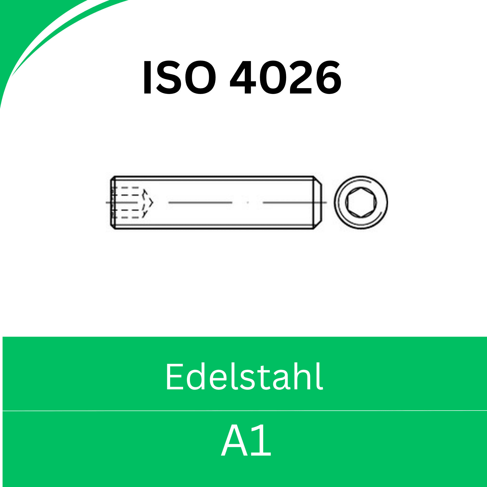 Bild für Kategorie ➤ Kategorie: ISO 4026 Edelstahl (A1) 