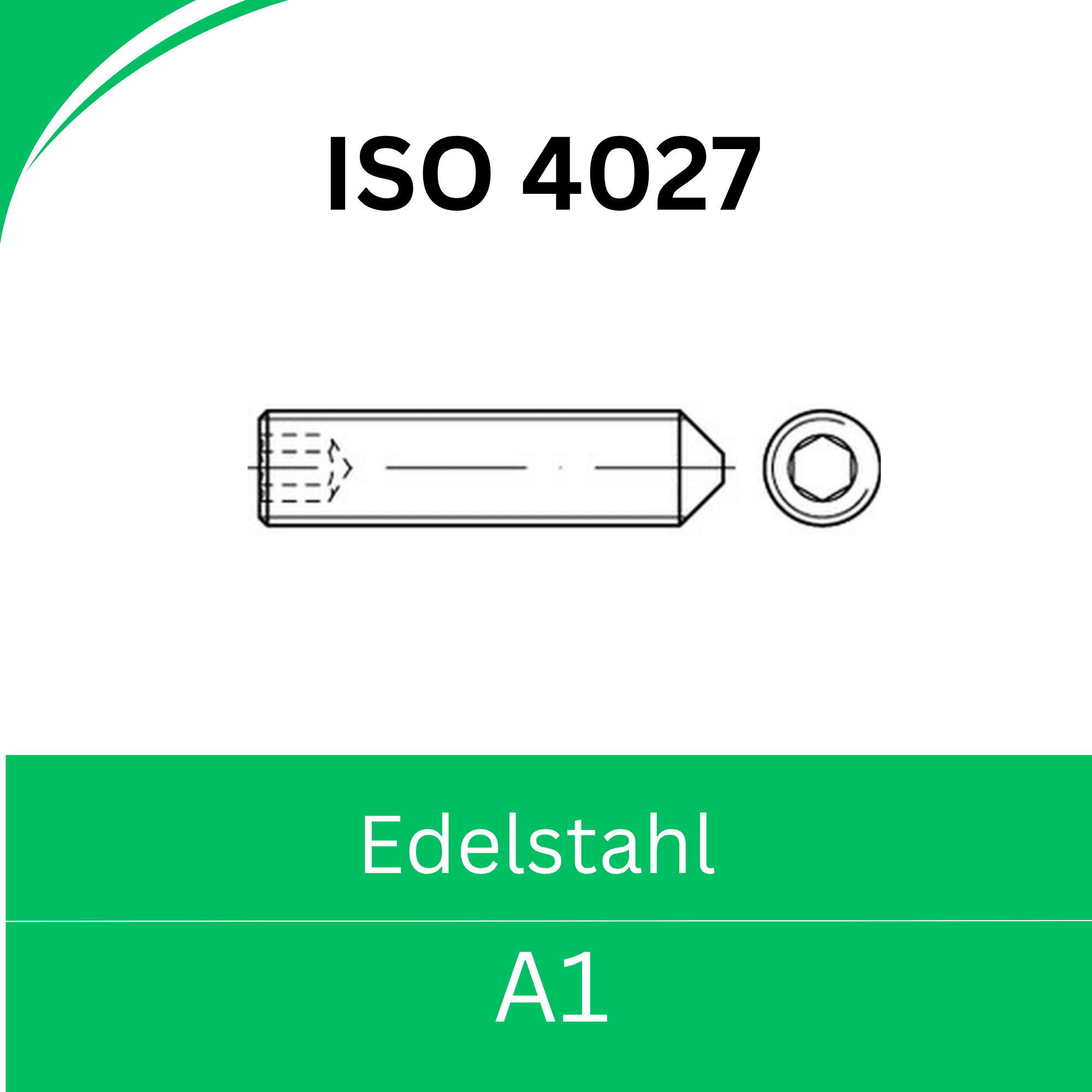 Bild für Kategorie ➤ Kategorie: ISO 4027 Edelstahl (A1) 
