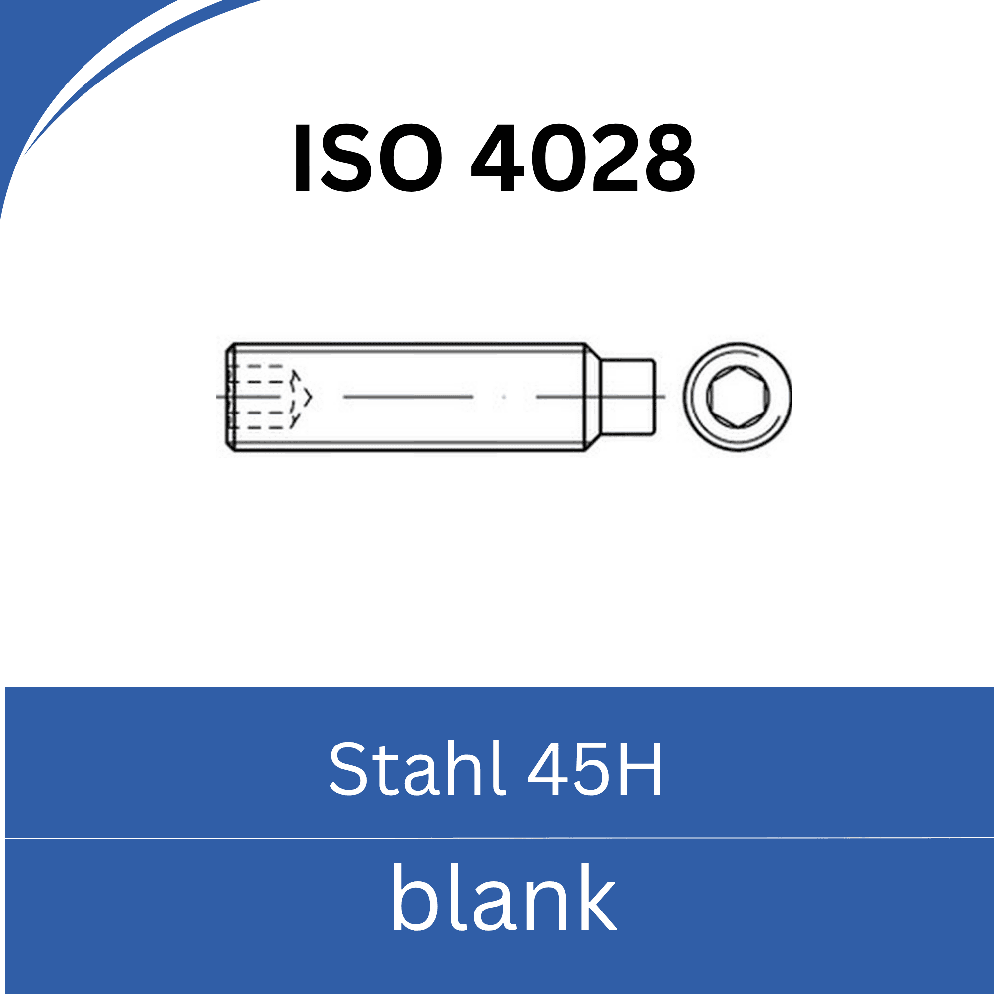 Bild für Kategorie ➤ Kategorie: ISO 4028 Stahl (45H) blank