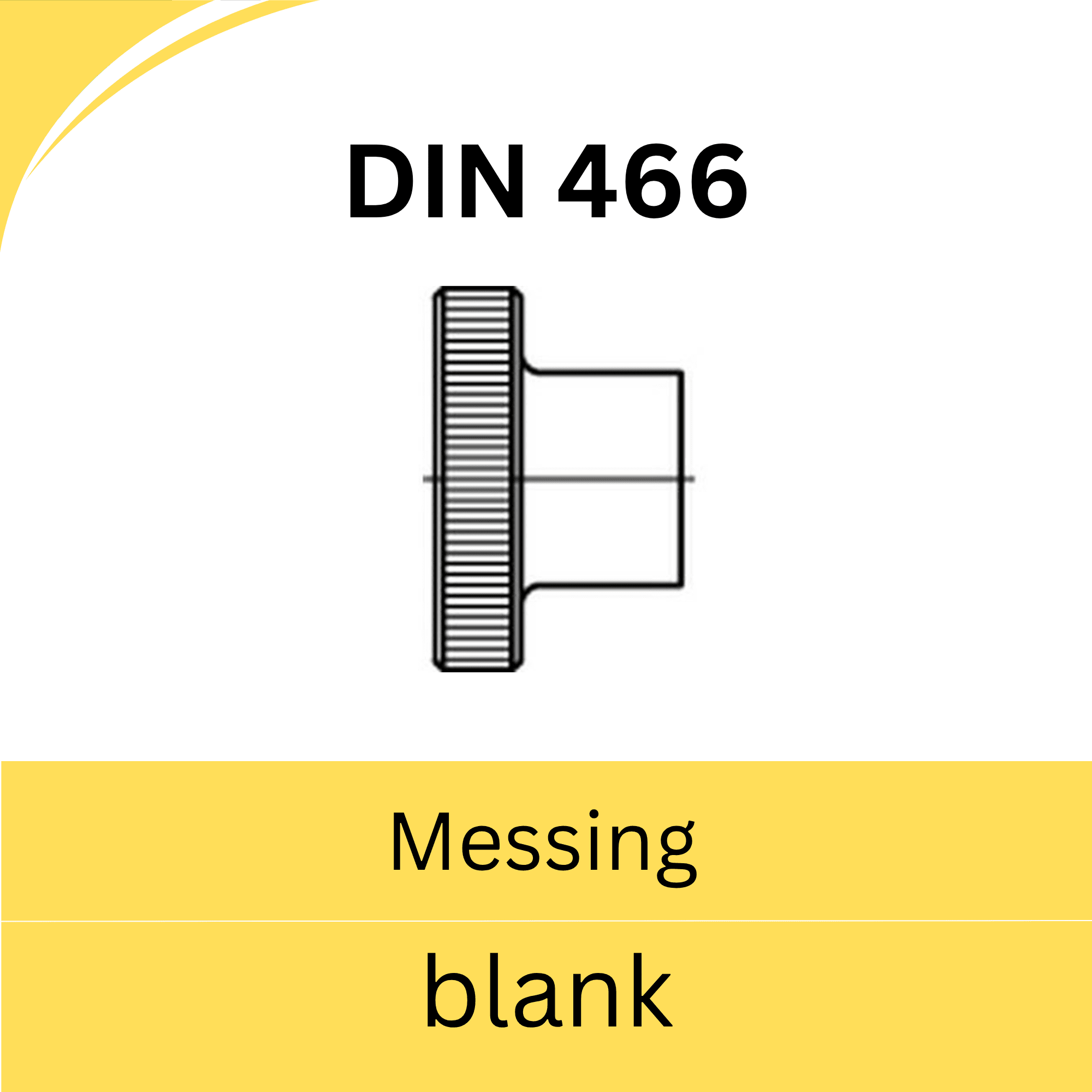 Bild von DIN 466 ➤ Rändelmuttern hohe Form (Messing blank)