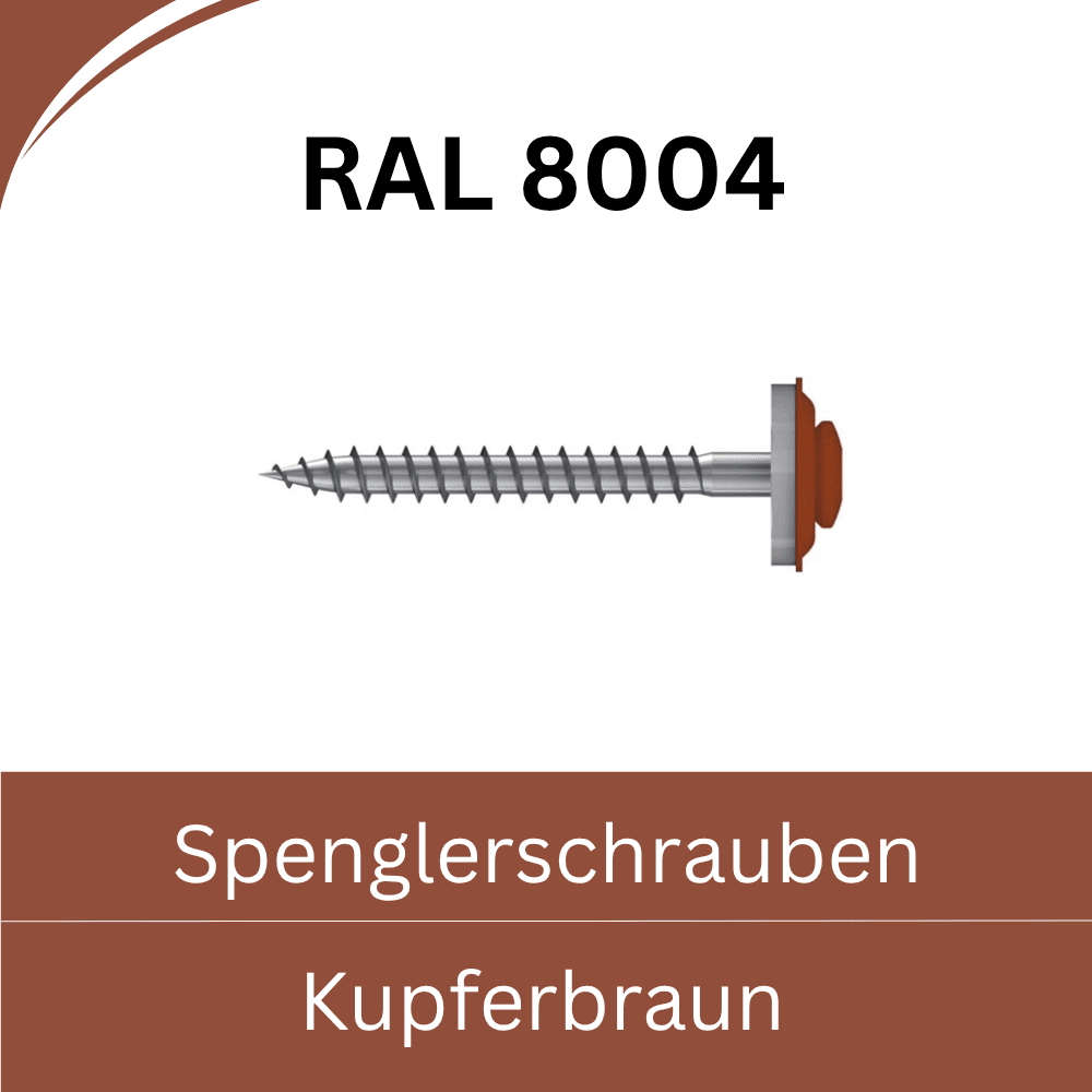 Bild von Spenglerschrauben Edelstahl (farbige Ausführung)- RAL 8004