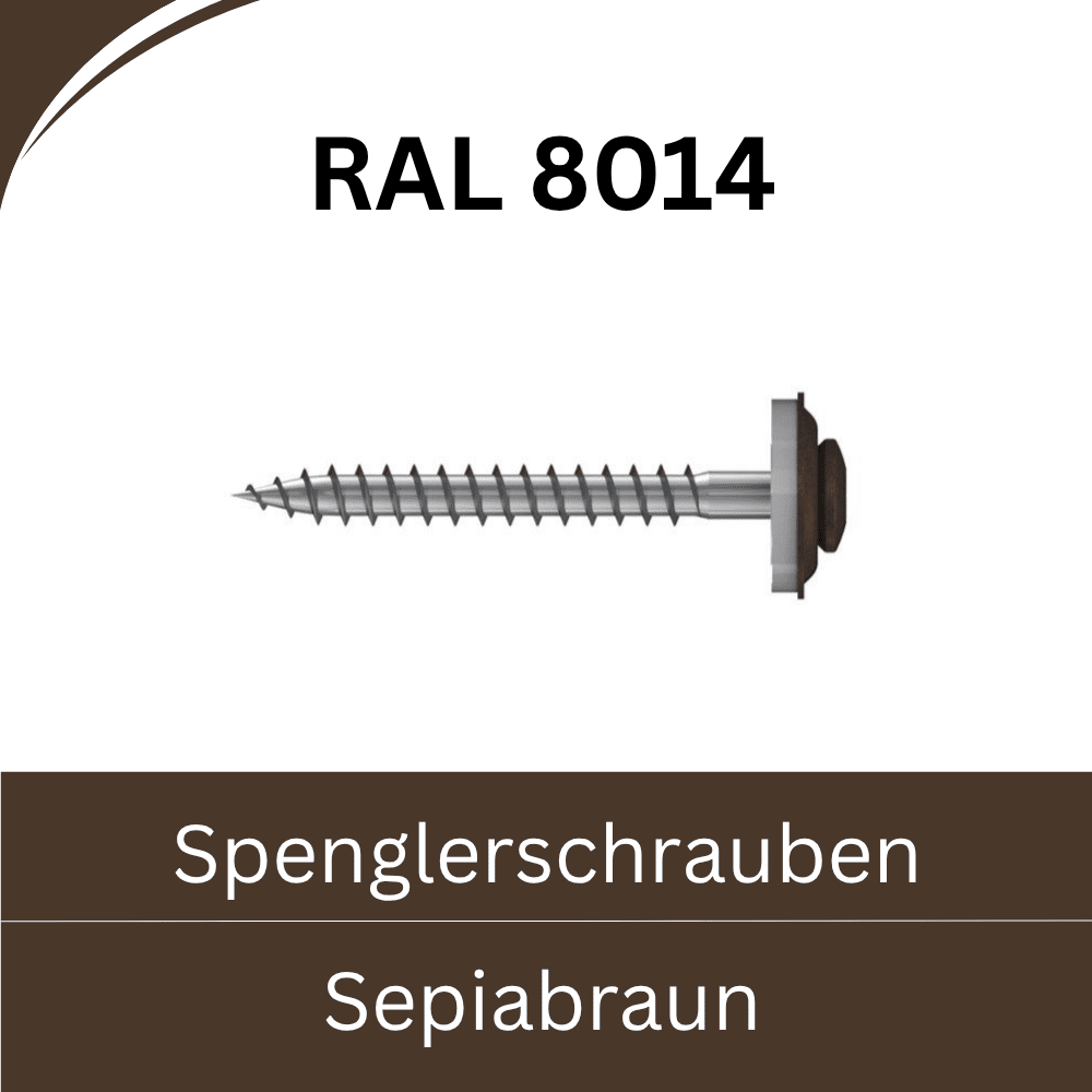 Bild von Spenglerschrauben Edelstahl (farbige Ausführung)- RAL 8014