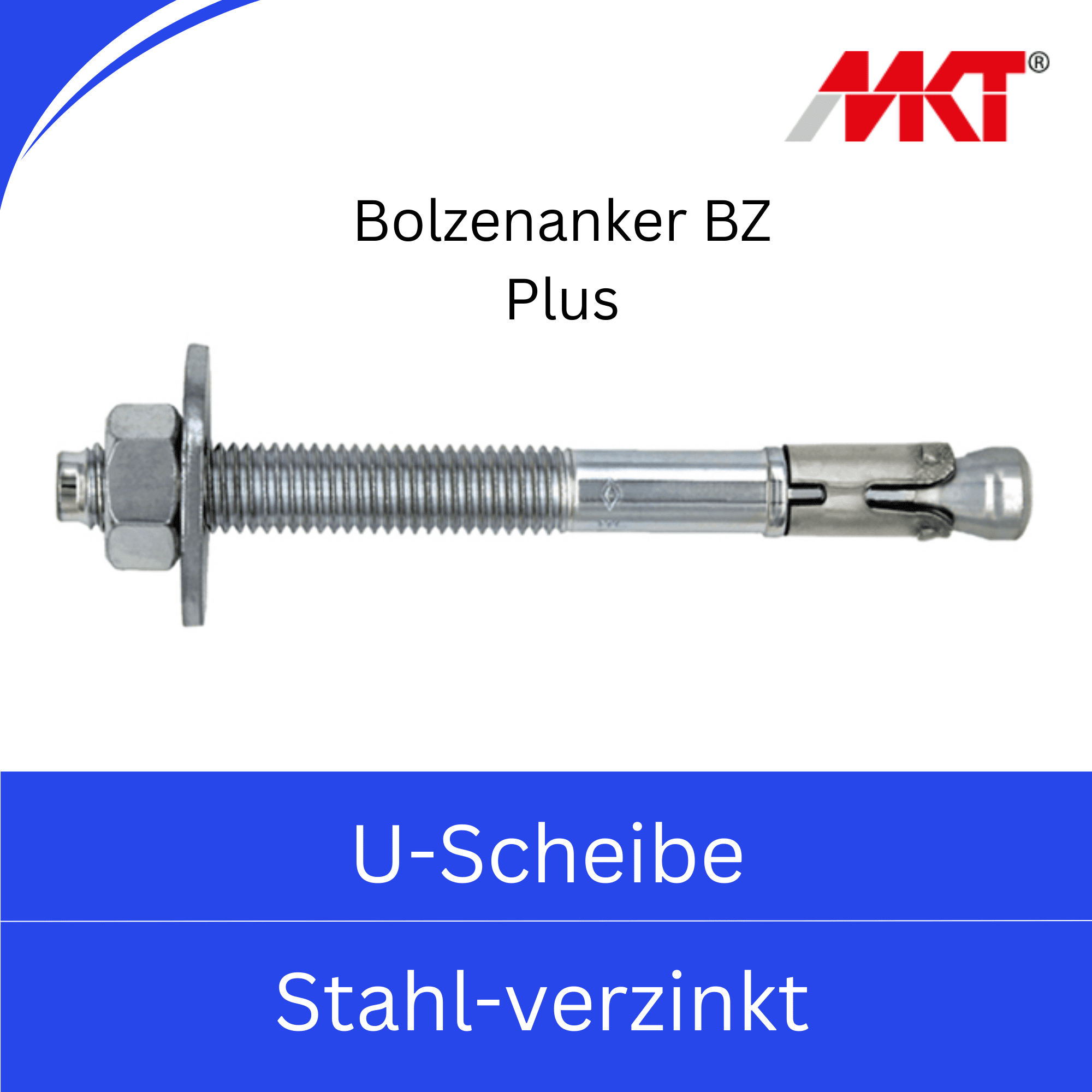 Bild für Kategorie Bolzenanker BZ Plus -U-Scheibe- (Stahl verzinkt)