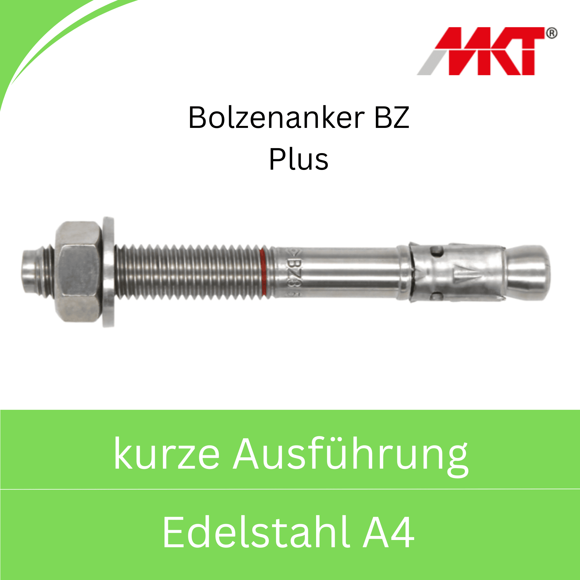 Bild für Kategorie Bolzenanker BZ Plus -kurze Ausführung- (Edelstahl A4)