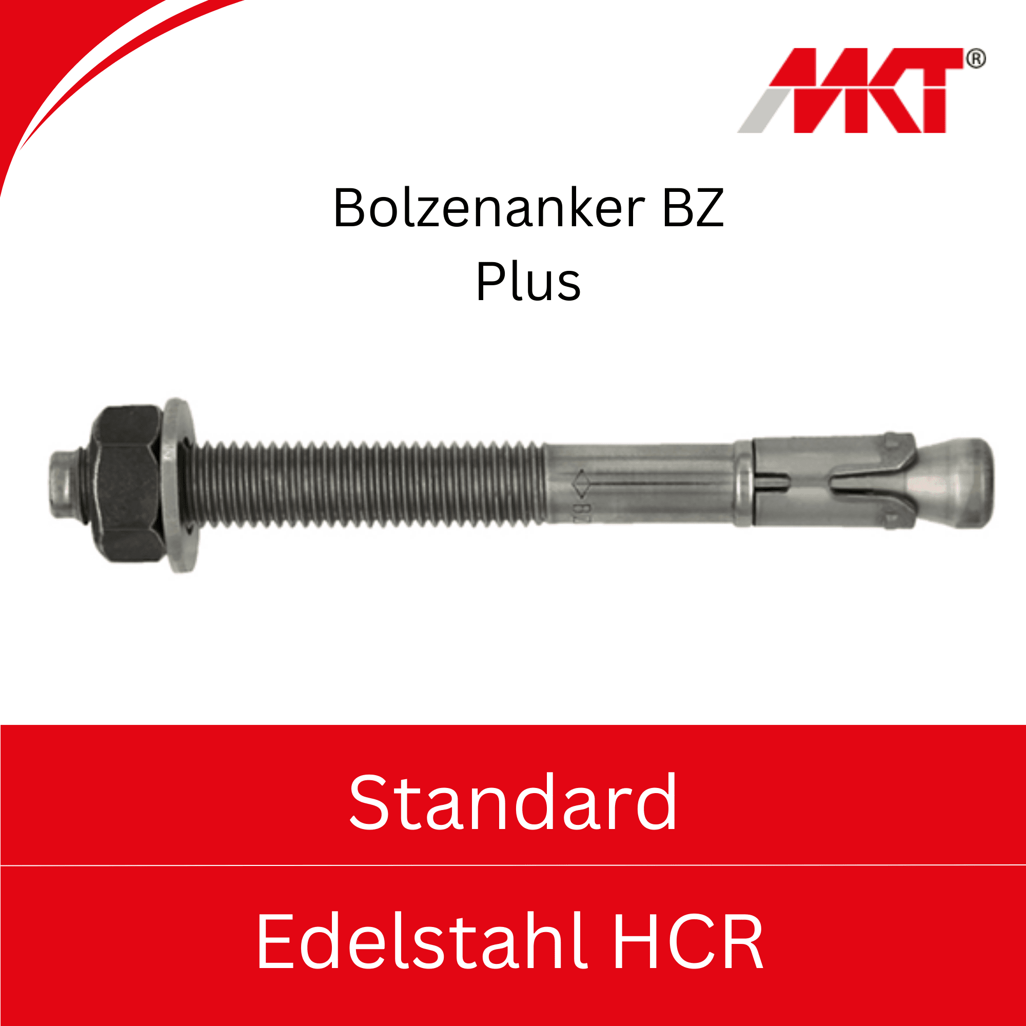 Bild für Kategorie Bolzenanker BZ Plus -U-Scheibe- (Edelstahl HCR)