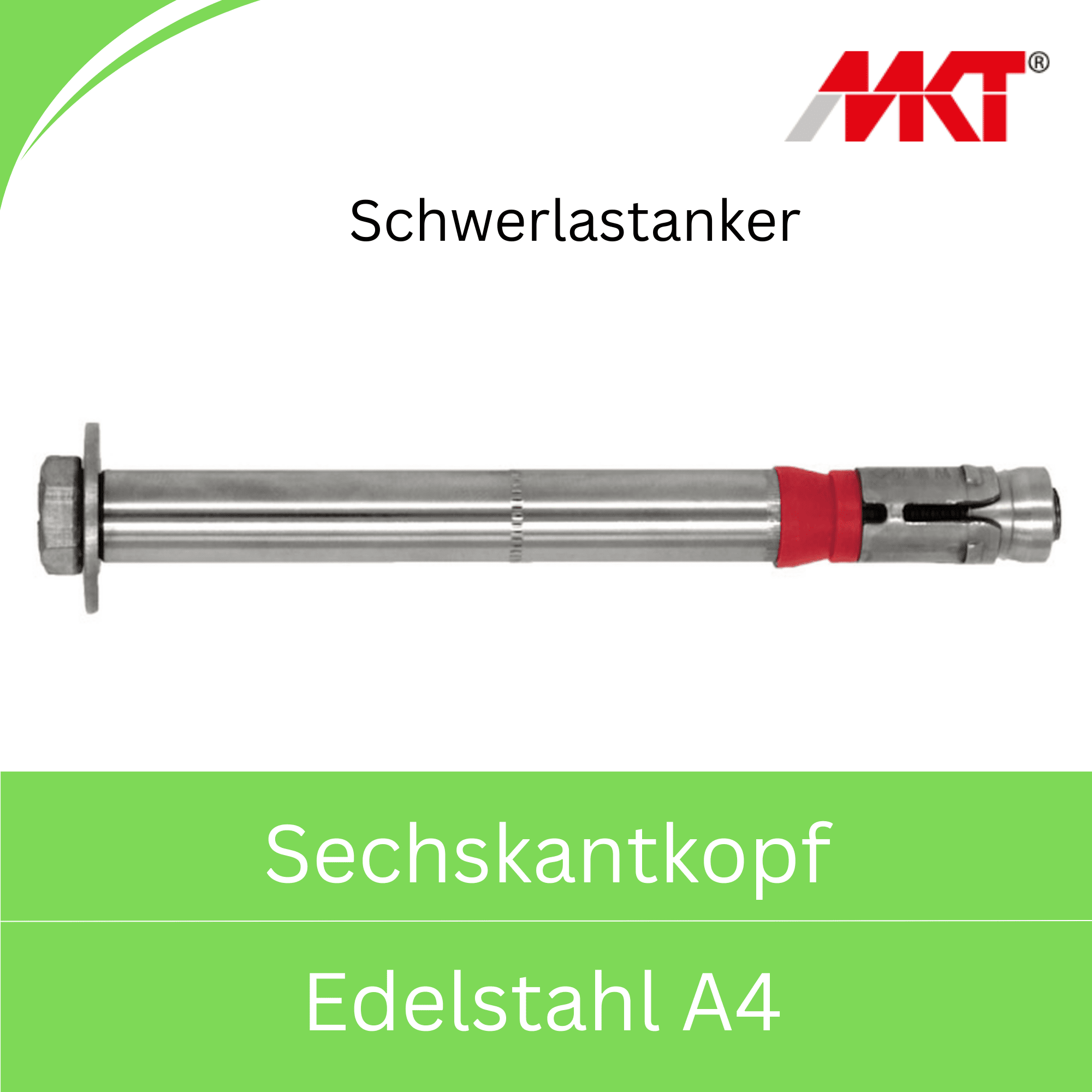 Bild für Kategorie MKT-Schwerlastanker -Sechskantkopf- (Edelstahl A4)