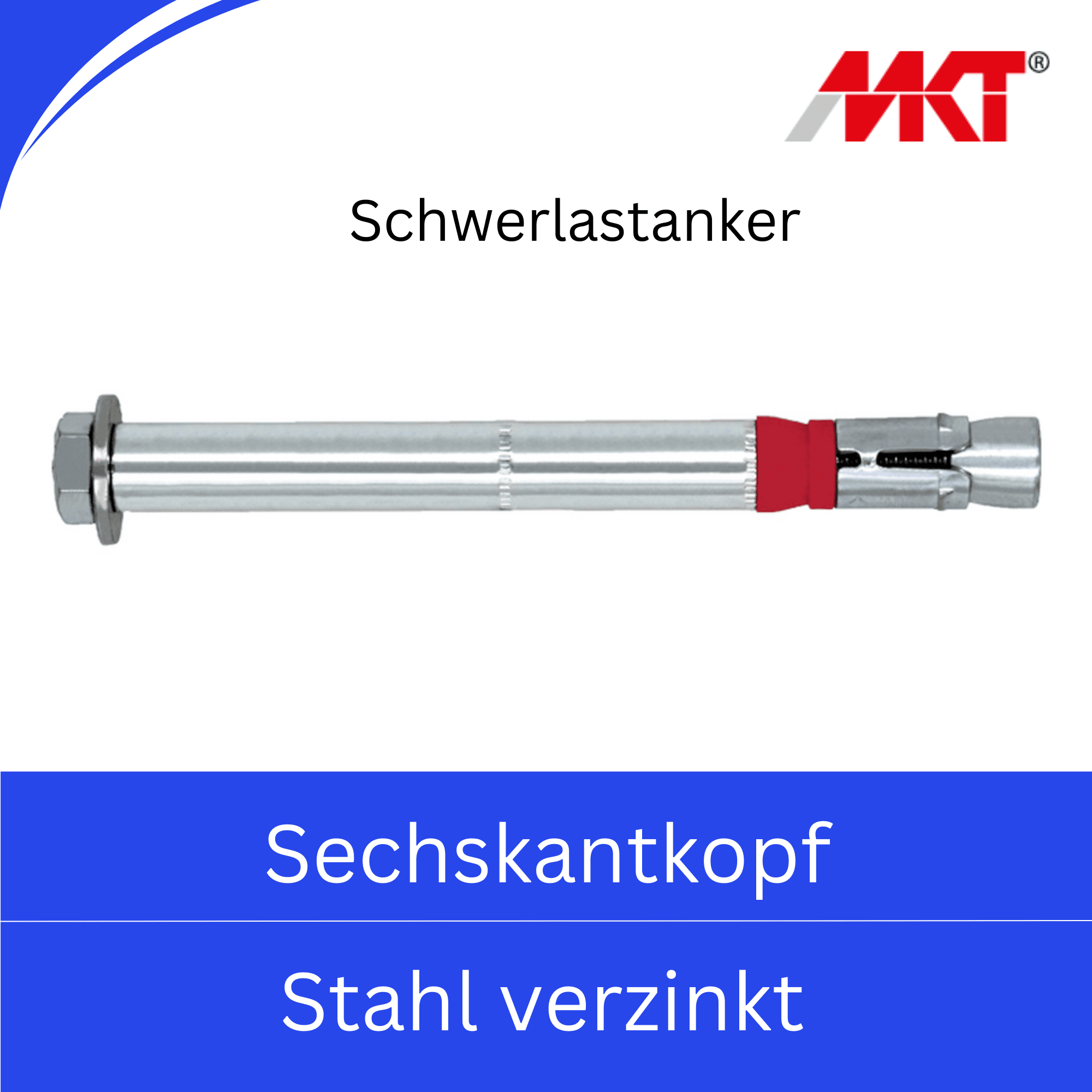Bild für Kategorie MKT-Schwerlastanker -Sechskantkopf- (Stahl verzinkt)