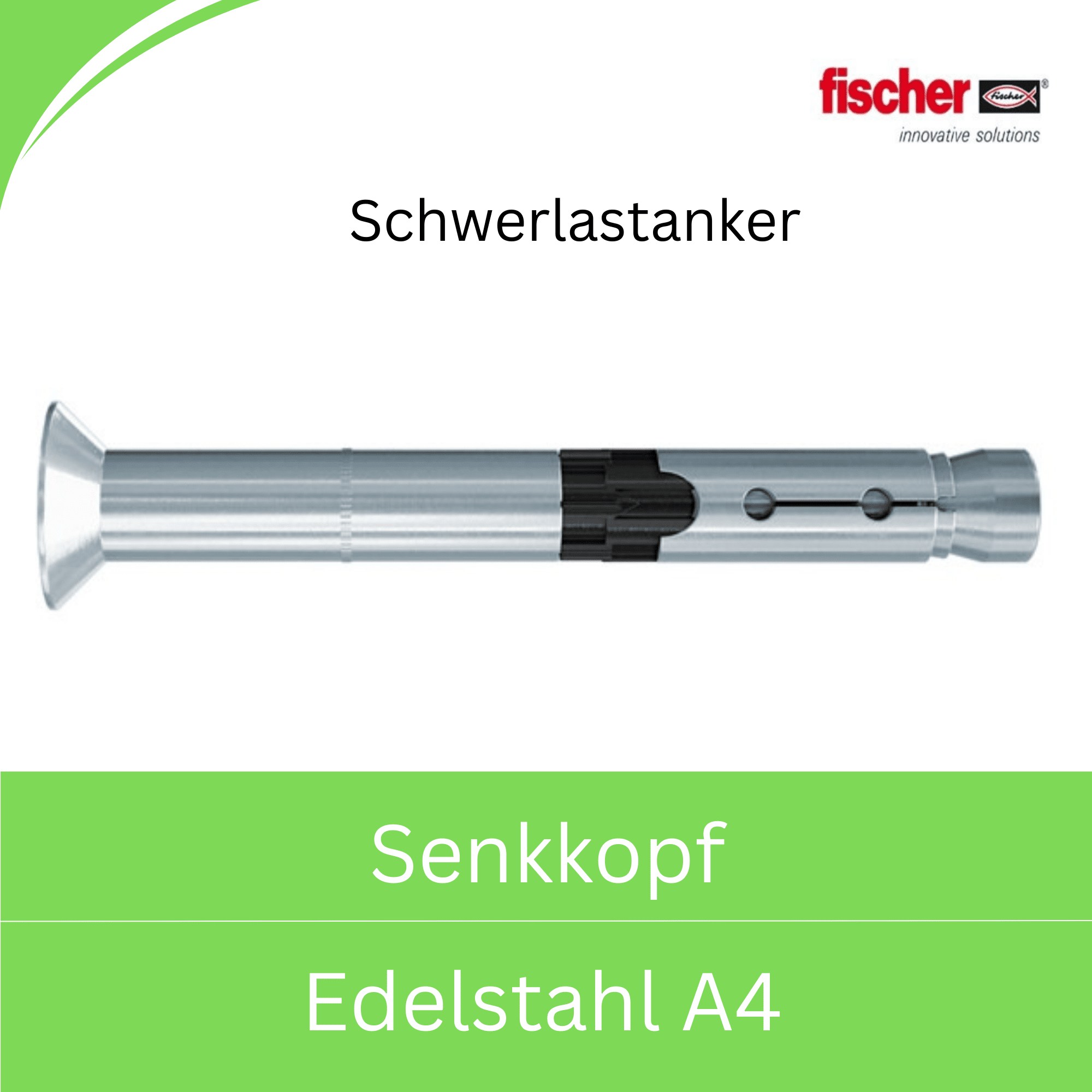 Bild für Kategorie Fischer-Schwerlastanker -Senkkopf- (Edelstahl A4)