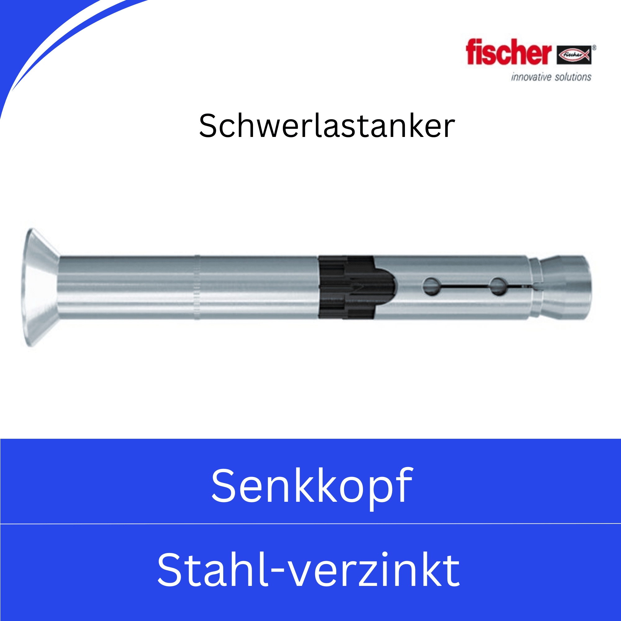 Bild für Kategorie Fischer-Schwerlastanker -Senkkopf- (Stahl verzinkt)