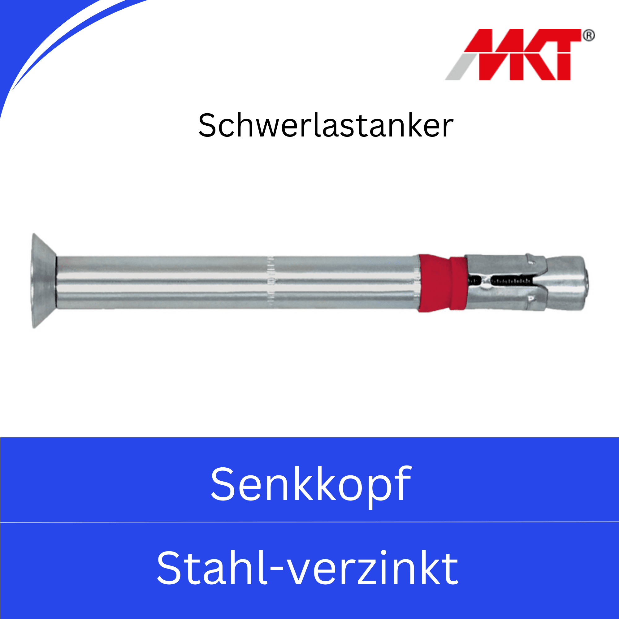 Bild für Kategorie MKT-Schwerlastanker -Senkkopf- (Stahl verzinkt)