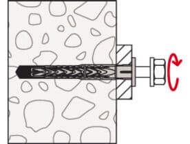 Bild von Langschaftdübel SXRL mit Sechskantschraube