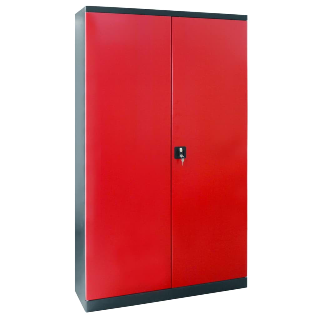 Bild von "ADB-NUVAX Metallschrank (H1920 xB1100 xT380 mm) ""XL-B"" (schwarz-rot)"