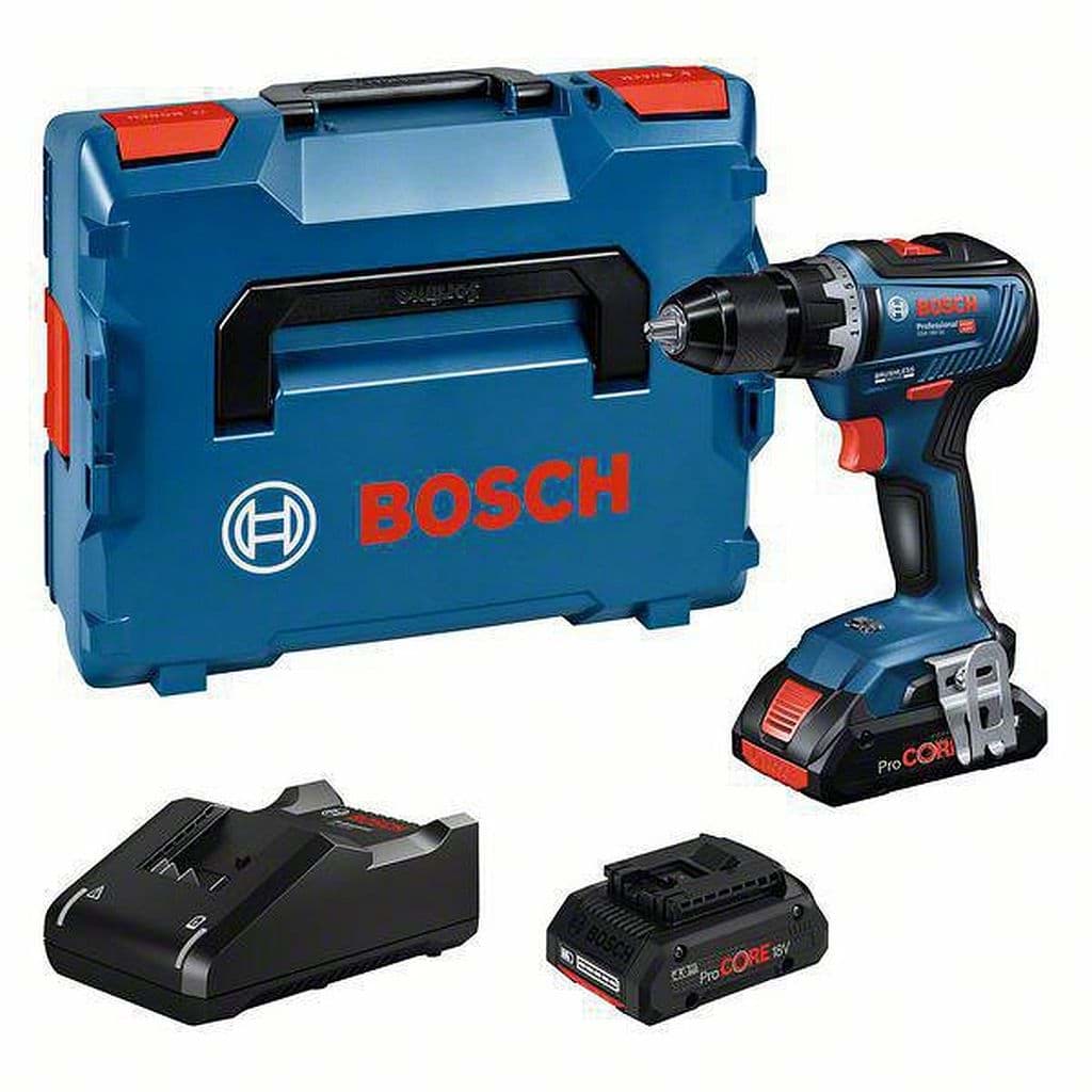Bild von Akku-Bohrschrauber -18Volt Bosch-Professional- inkl. 2 Akkus + Ladegerät im Koffer (06019H5204)