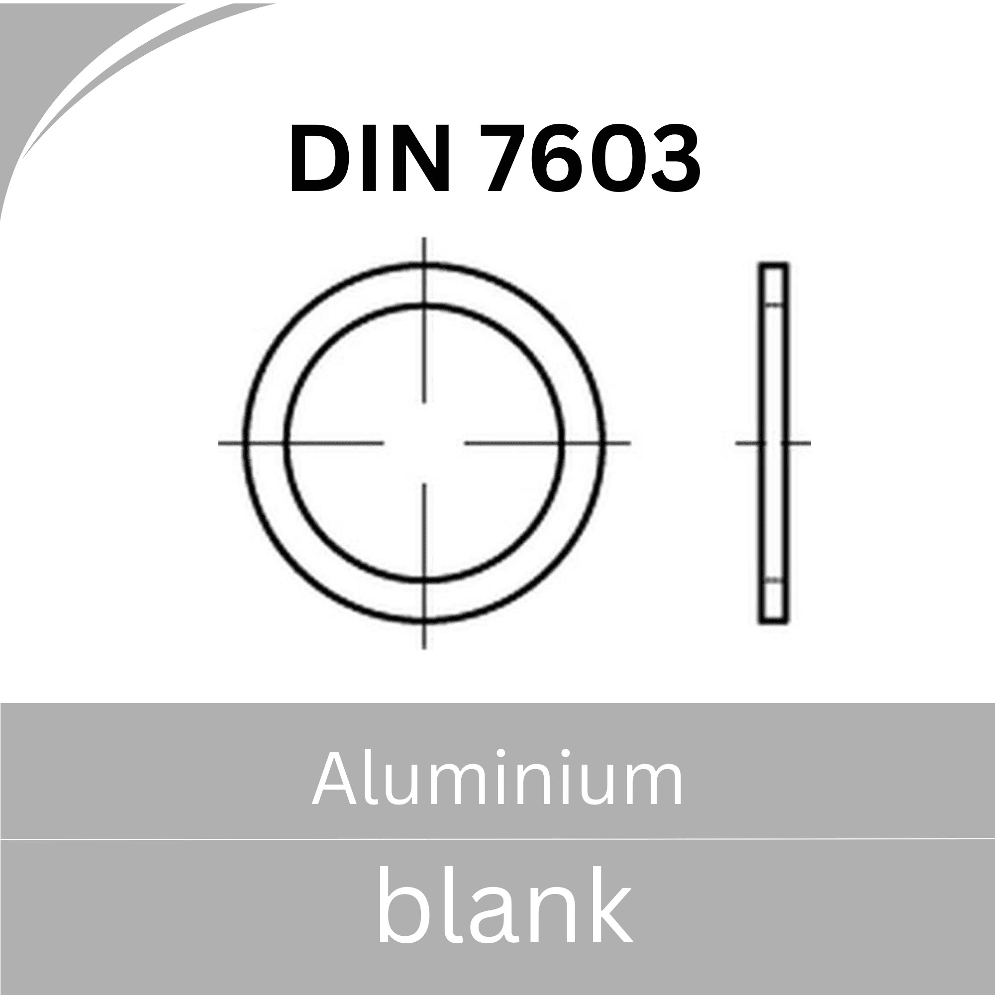 Bild von DIN 7603 ➤ Dichtringe (Aluminium blank)
