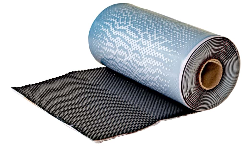 Bild von BWK ECOWAFLEX ALU 300 schwarz strukturiert 4x5m/Ka./ WAND- UND KAMINANSCHLÜSSE